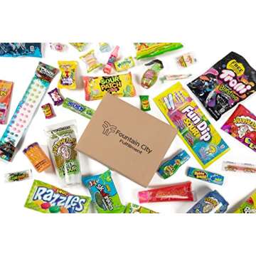 Fountain City Fulfillment 20 Pieces Sour Candy Variety Pack - Unique Mystery Box With 12oz Warheads-...