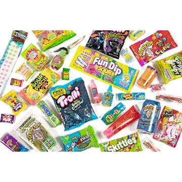 Fountain City Fulfillment 20 Pieces Sour Candy Variety Pack - Unique Mystery Box With 12oz Warheads-Flavored Soda - Assorted Treats For Halloween, Christmas, Birthdays & Easter Gift Basket - Bulk Pack