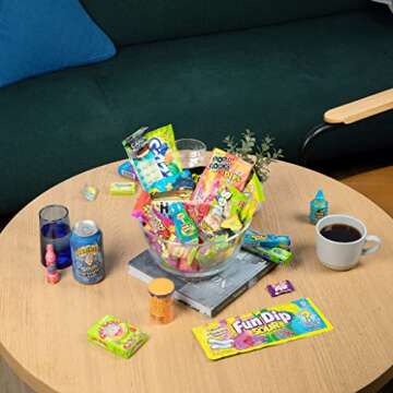 Fountain City Fulfillment 20 Pieces Sour Candy Variety Pack - Unique Mystery Box With 12oz Warheads-Flavored Soda - Assorted Treats For Halloween, Christmas, Birthdays & Easter Gift Basket - Bulk Pack