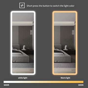 LAIYA LED Full Length Mirror 65" x 22" - Stylish & Smart