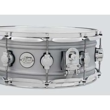 DW Design Series Aluminum Snare Drum - 5.5x14, Matte Aluminum