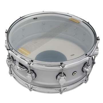 DW Design Series Aluminum Snare Drum - 5.5x14, Matte Aluminum