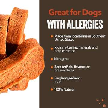 Gaines Family Farmstead Sweet Potato Dog Bones, All-Natural, Grain Free Dog Treats for All Ages & Breeds, Great for Training and Rewards, Made in USA, 8 oz Pouch