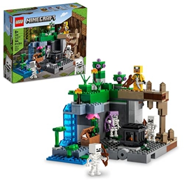 LEGO Minecraft Skeleton Dungeon Building Set - Fun Biomes & Mobs for Ages 8+