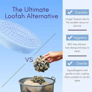 Avilana Body and Face Scrubber Combo – Dual-Sided for Body and Face Care