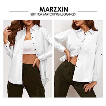 MARZXIN Women Swimsuit Beach Cover Up Button Down Shirt Summer Casual Swimwear Beachwear Bathing Suit