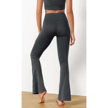 ODODOS Seamless Flare Leggings for Women - High Waist Style