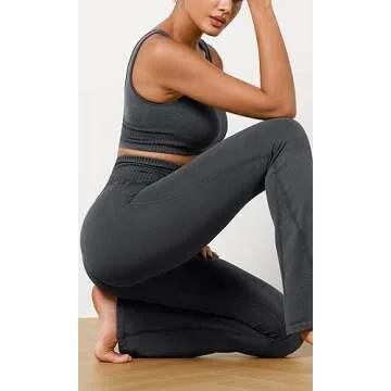 ODODOS Seamless Flare Leggings for Women - High Waist Style