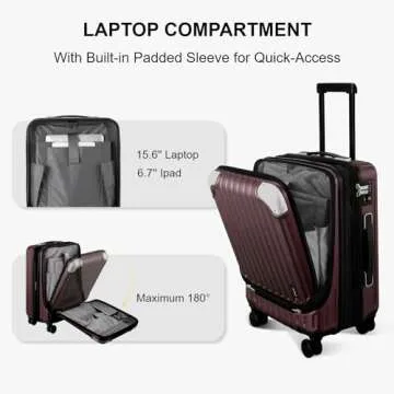 LEVEL8 Grace 20 Inch Expandable Carry-On for Travel