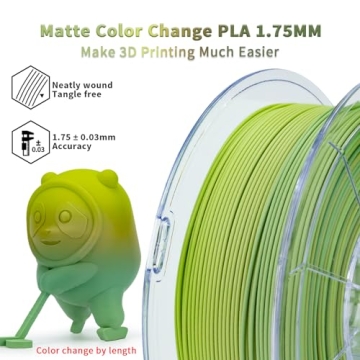 ZIRO Multi-Color Matte PLA Filament for 3D Printing