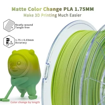 ZIRO Multi-Color Matte PLA Filament for 3D Printing