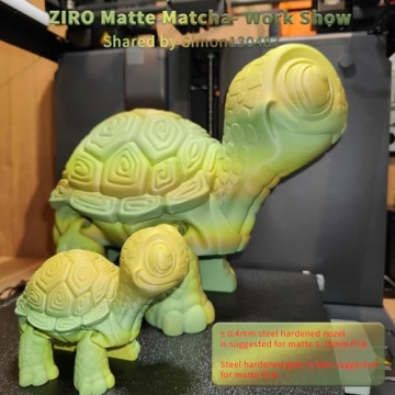 ZIRO Multi-Color Matte PLA Filament for 3D Printing