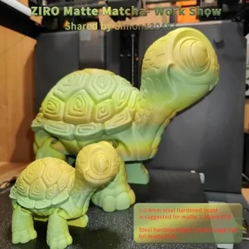ZIRO Multi-Color Matte PLA Filament for 3D Printing