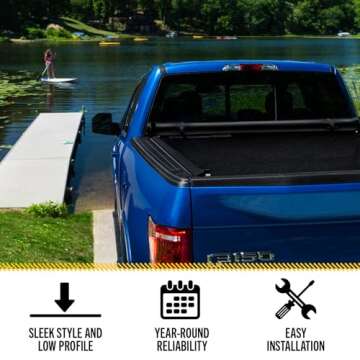 RealTruck TruXedo Lo Pro Soft Roll Up Truck Bed Tonneau Cover | 556001 | Fits 2016 - 2023 Toyota Tacoma (Excludes Trail Special Edition Storage Boxes) 5' 1" Bed (60.5")
