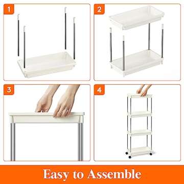 Lifewit Slim Storage Cart for Narrow Spaces - 4 Tier