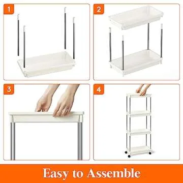 Lifewit Slim Storage Cart for Narrow Spaces - 4 Tier