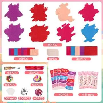 Valentine's Day Gifts for Kids Classroom, 40 Sets Valentines Day Cards Craft Kit Monster Arts for School Exchange, Make Your Own Craft Supplies for Valentines Party Favor Decoration, DIY Activities