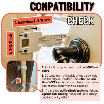 Door Buddy Door Prop for Cats - Easiest Cat Door Latch Holder to Keep Interior Door Open for Pets - Dog Proof Cat Feeding Station & Litter Box - Strong & Portable Door Stopper & Pet Gate Alternative