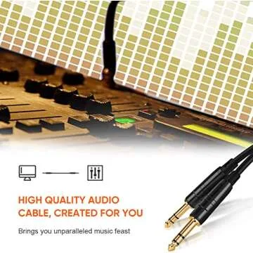 CableCreation 15 Feet 6.35mm 1/4" TRS to 6.35mm 1/4" TRS Balanced Stereo Audio Cable, Male to Male, 4.5 Meters/Black