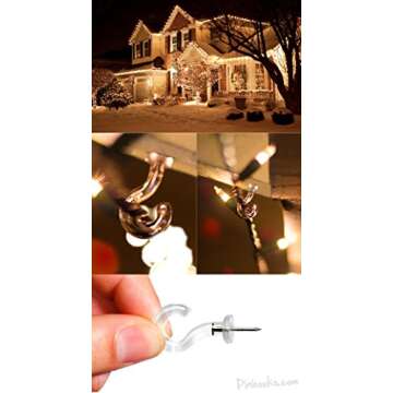 Pinhooks Push Pin Wall Hook - Klear Kindness (Transparent) - 40-Count