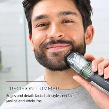 Remington Vacuum Beard Trimmer with Adjustable Length Comb