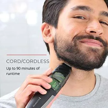Remington Vacuum Beard Trimmer with Adjustable Length Comb