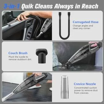 BSRCO 3-in-1 Handheld Vacuum - Lightweight & Rechargeable