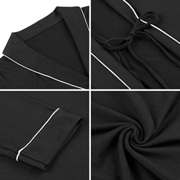 Soft Lightweight Cotton Robe for Women with Long Sleeves