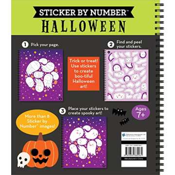 Brain Games - Sticker by Number: Halloween - Creative Fun for All Ages