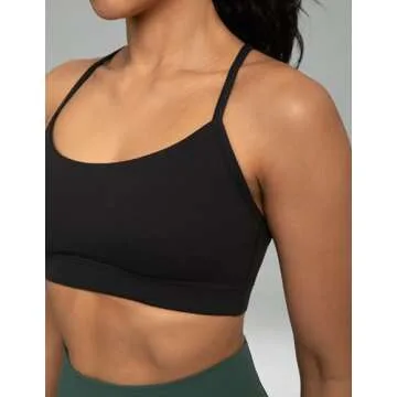 Colorfulkoala Women's Dreamlux Y Back Sports Bra Low Impact Padded Workout Top with Built in Bra A-C...