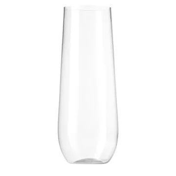 Munfix Stemless Plastic Champagne Flutes 24 Pack