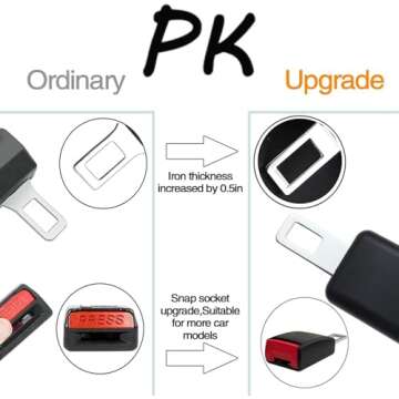 AEDNX 2Pack Car Belt Extender Pads, Shoulder Belt Pads Cover，Comfortable and Convenient fo You and Your Family