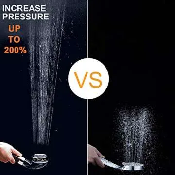 XYCING Filtered Shower Head with Mineral Stone Beads Filter, 3 Settings Handheld Spray Shower, High Pressure Water Saving Showerhead with Hose, Adjustable Shower Arm Mount and PP Cotton Filter Refill