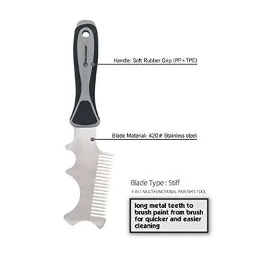 ROLLINGDOG 4 in 1 Paint Brush Comb - Paint Brush&Roller Cleaner Tool