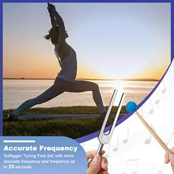 TENFLY Solfeggio Tuning Fork Set - 9 Tuning Forks Perfect for DNA Healing, Chakra, Sound Therapy, Keep Body, Mind and Spirit in Perfect Harmony.(174 Hz, 285 Hz, 396 Hz, 417 Hz, 528 Hz, 639 Hz etc)