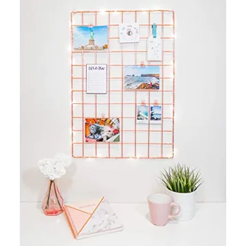AllTheCuteThings Rose Gold Wall Grid for Photos and Decor