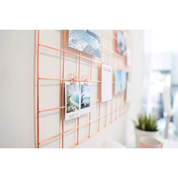AllTheCuteThings Rose Gold Wall Grid for Photos and Decor