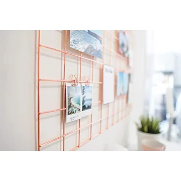 AllTheCuteThings Rose Gold Wall Grid for Photos and Decor