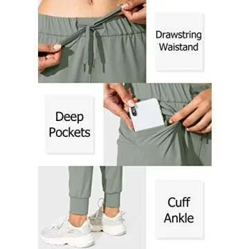 SANTINY Women's Comfortable Joggers with Pockets