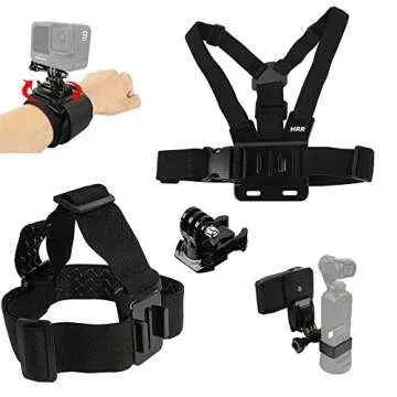 PellKing Accessories Kit for DJI Osmo Pocket 2,New Quick Release Head Strap Mount + Chest Mount Harness + Backpack Clip Holder + 360°Rotating Wrist Strap