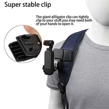 PellKing Accessories Kit for DJI Osmo Pocket 2,New Quick Release Head Strap Mount + Chest Mount Harness + Backpack Clip Holder + 360°Rotating Wrist Strap