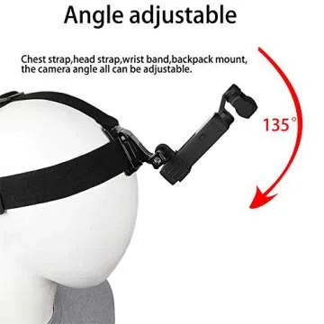 PellKing Accessories Kit for DJI Osmo Pocket 2,New Quick Release Head Strap Mount + Chest Mount Harness + Backpack Clip Holder + 360°Rotating Wrist Strap