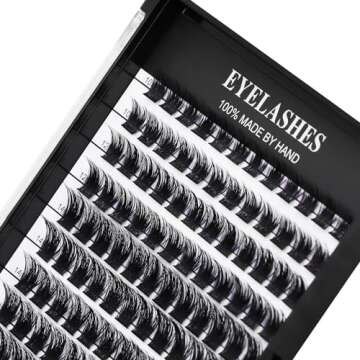 Hannahool Mixed 8-12-14-16mm/8-10-12-14mm/10-12-14-16mm/14-15-16mm Wide Stem Individual False Eyelas...