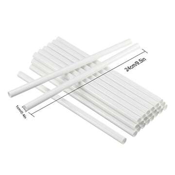 Boao 24 White Plastic Cake Dowels - Durable & Stylish Support