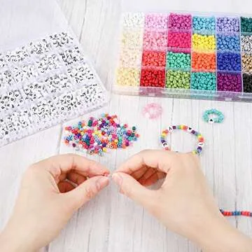 DICOBD Beads Kit - 7200 Colorful Beads for Jewelry Making