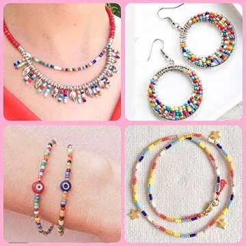 DICOBD Beads Kit - 7200 Colorful Beads for Jewelry Making