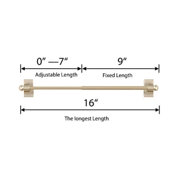 Turquoize Magnetic Curtain Rods for Metal Doors - 2 Pack