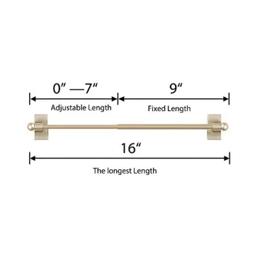 Turquoize Magnetic Curtain Rods for Metal Doors - 2 Pack