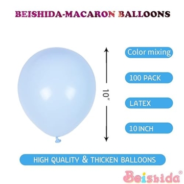BEISHIDA 100 Pack 10 Inch Pastel Balloons for Celebrations