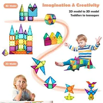 Cossy 32Pcs Magnet Tiles for Creative Building Fun